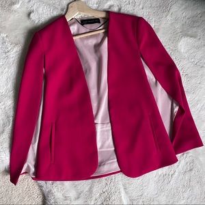 Zara hot pink cape XS